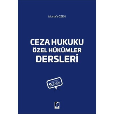 Ceza Hukuku Özel Hükümler Dersleri